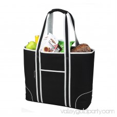 Picnic at Ascot Bold Large Insulated Picnic Tote - Black and White